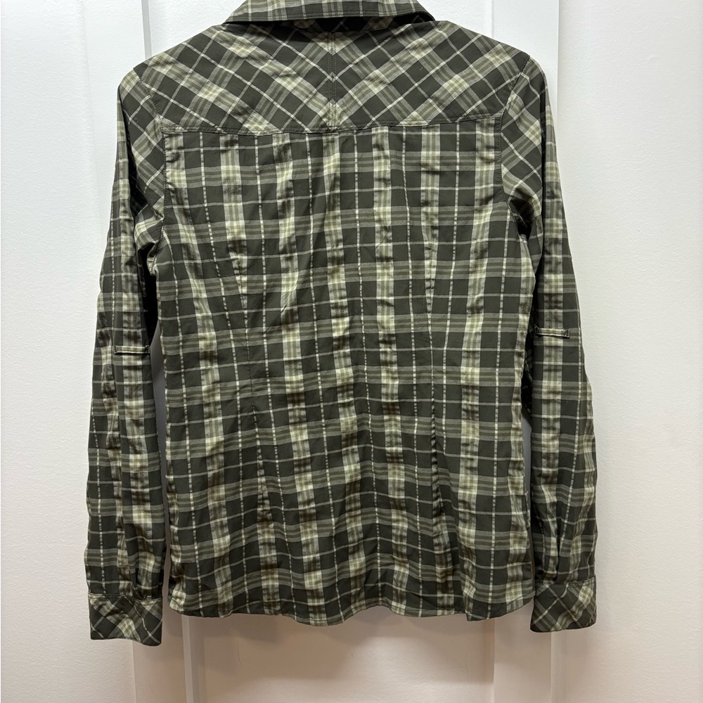 REI Olive Plaid Long Sleeve Shirt - Picture 2 of 4